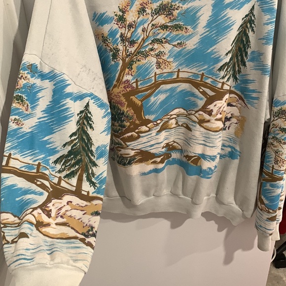 Vintage scenic bridge sweater - Picture 2 of 3